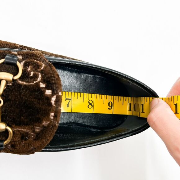 Gucci Loafers Horsebit Jordaan Velvet Flats GG Monogram Size 37.5, 7.5 - Picture 13 of 13